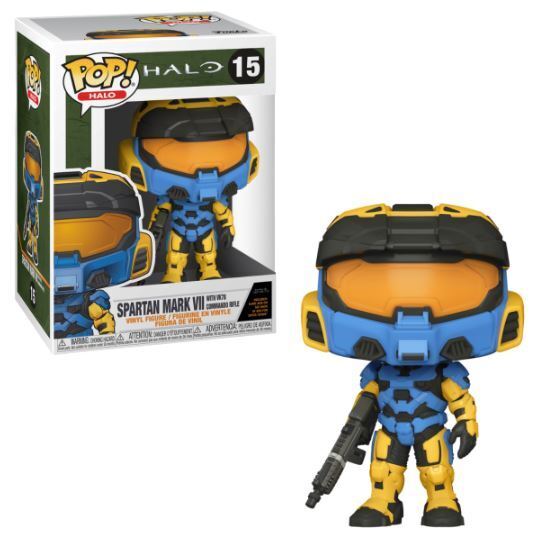 Funko POP! Halo: Spartan Mark VII w/ VK78 Commando Rifle [Blue] #15