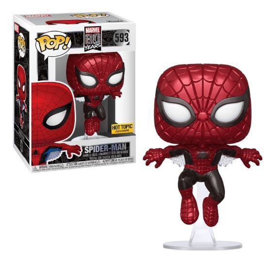 Funko POP! Marvel 80 Years: Spider-Man [Metallic] (Hot Topic) #593