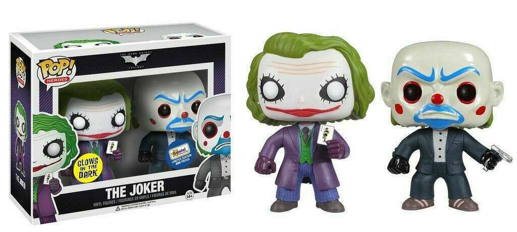 Funko POP! Heroes: The Dark Knight Trilogy - The Joker (GiTD)(Gemini)(480 PCS)(Damaged Box*)[2 Pack]