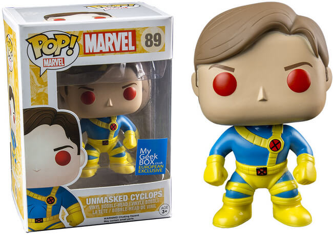 Funko POP! Marvel: Unmasked Cyclops (Missing My Geek Box Sticker)(Damaged Box) #89