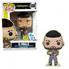 Funko POP! Games: Cyber Punk - V-Male (GiTD) (Gamestop)(Damaged Box) #588