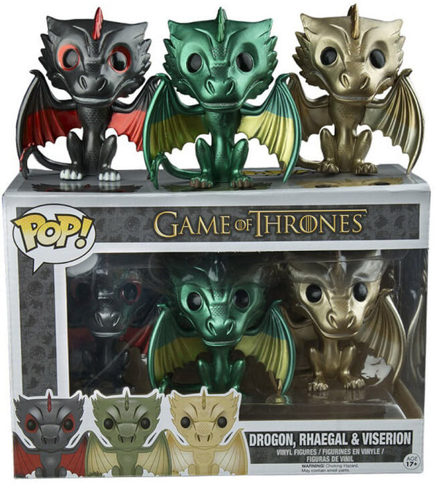 Funko POP! Game of Thrones: Drogon, Rhaegal & Viserion (GameStop) [3-Pack]