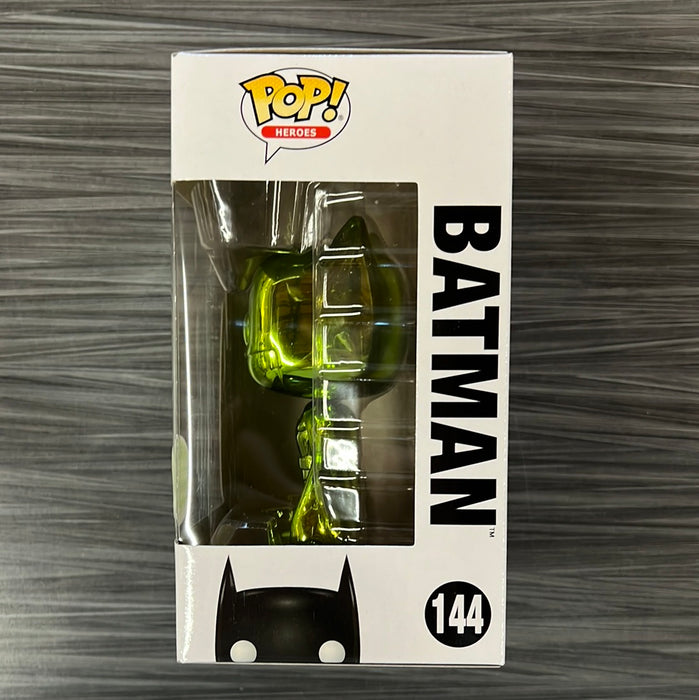 Funko POP! Heroes: Batman [Green] Chrome (2018 Spring Convention/1500 PCS)(Damaged Box) #144