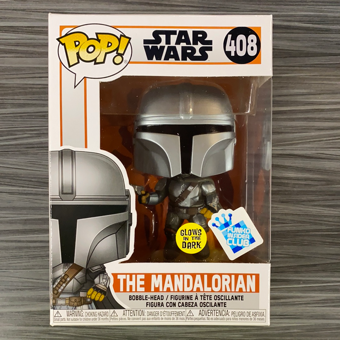 Funko POP! Star Wars - The Mandalorian (GiTD) (Game Stop) (Damaged Box)