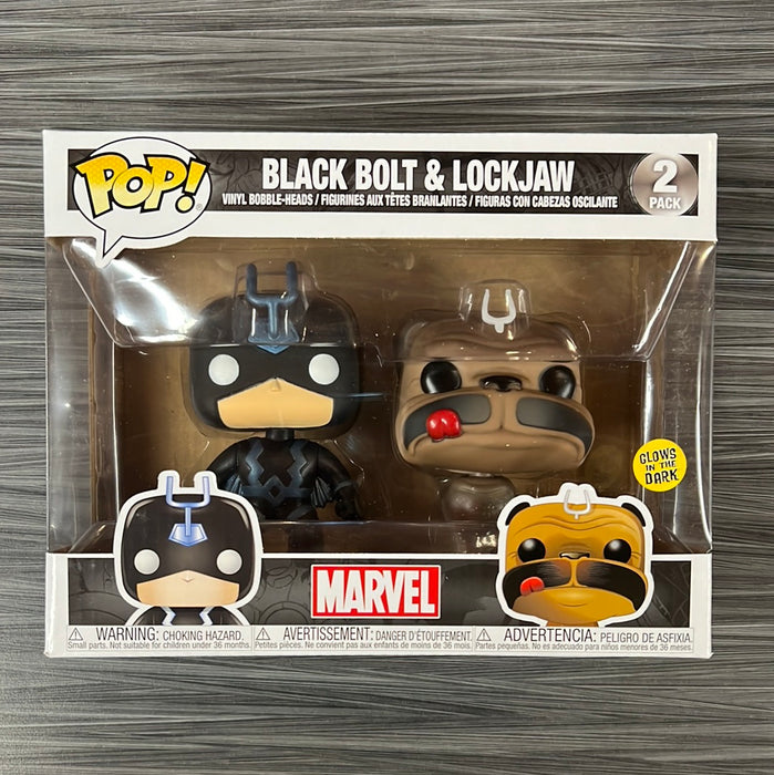 Funko POP! Marvel: Black Bolt & Lockjaw (GiTD) [2-Pack]