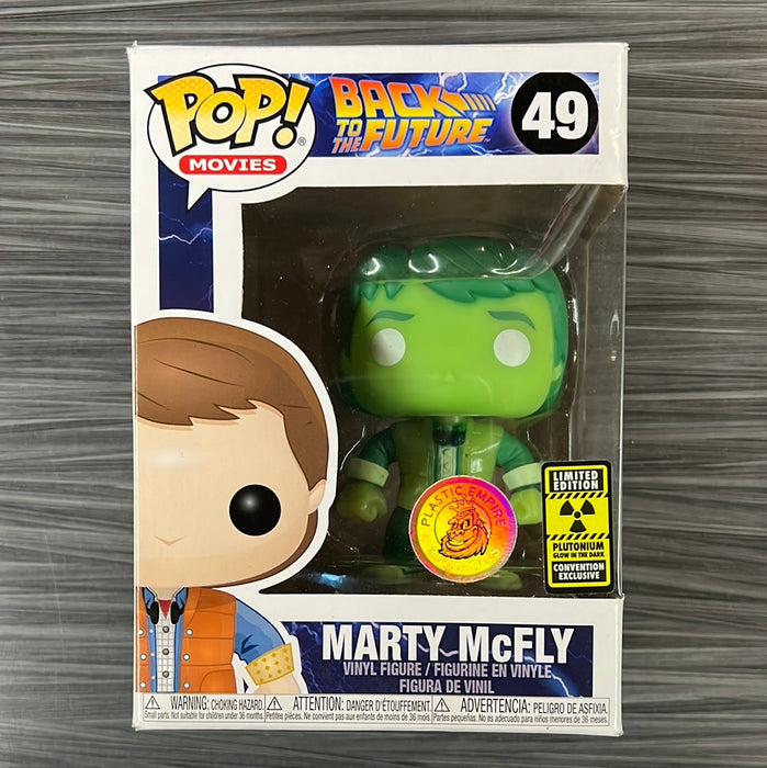 Funko POP! Movies: Back To The Future - Marty McFly (Plastic Empire 3000 PCS)(Plutonium GiTD)(Damaged Box)[A] #49