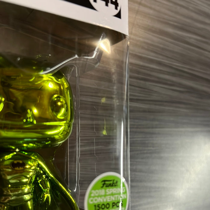 Funko POP! Heroes: Batman [Green] Chrome (2018 Spring Convention/1500 PCS)(Damaged Box) #144