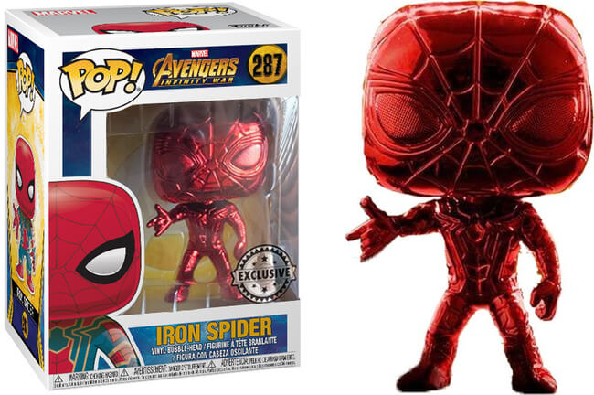 Funko POP! Avengers Infinity War - Iron Spider (Chrome)(Exclusive)(Damaged Box) #287