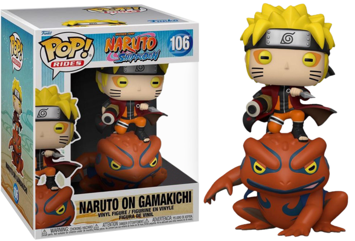 Funko POP! Rides: Naruto Shippuden - Naruto on Gamakichi [6 Inch](Hot Topic)(Damaged Box) #106