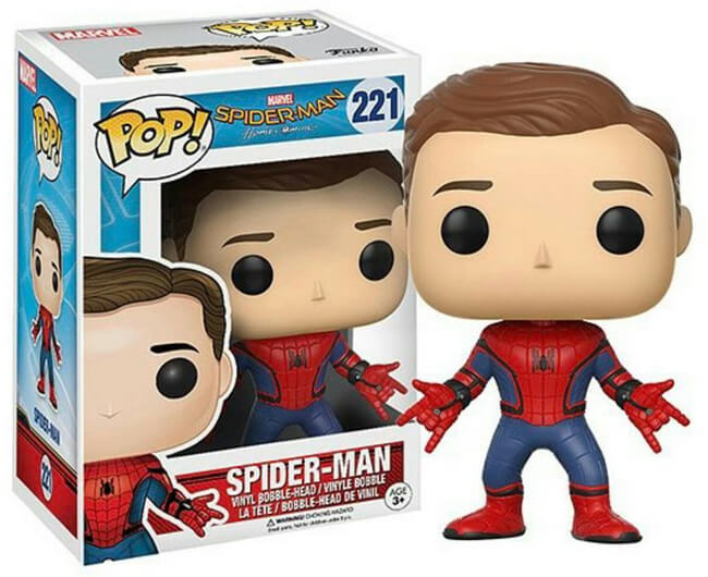 Funko POP! Marvel : Spider-Man Homecoming - Spider-Man [Unmasked] (Hot Topic) #221