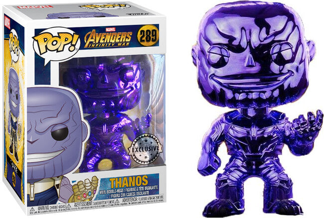 Funko POP! Marvel: Avengers - Thanos (Chrome)(Exclusive)(Damaged Box) #289