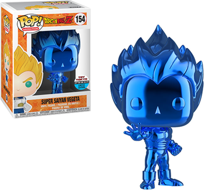 Funko POP! Animation: Dragon Ball Z - Super Saiyan Vegeta Blue Chrome (Toy Tokyo) #154